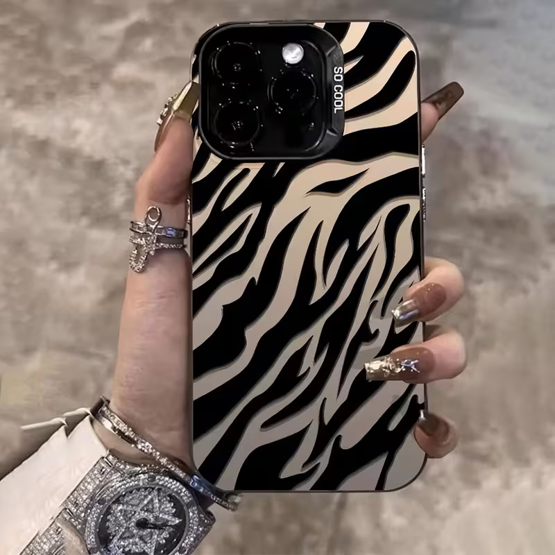 Phone Cases Zebra - Zebra Pattern Black Advanced IMD Shockproof