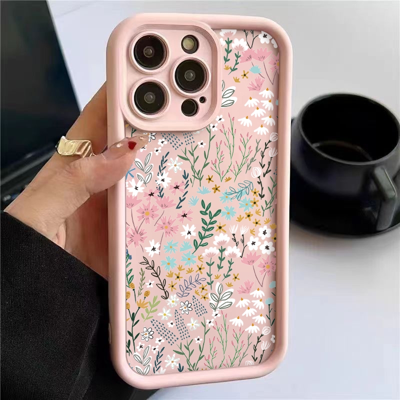 Phone Cases Store - Pink High-bamboo Floral Pattern iPhone Case