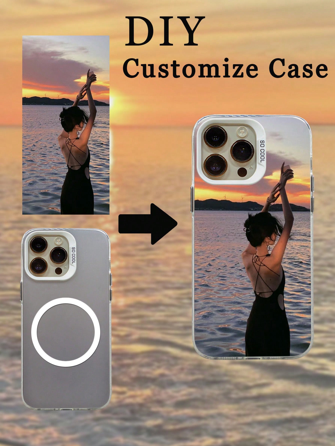 Phone Cases Personalised - Personalized Photo Magnetic Case For iPhone