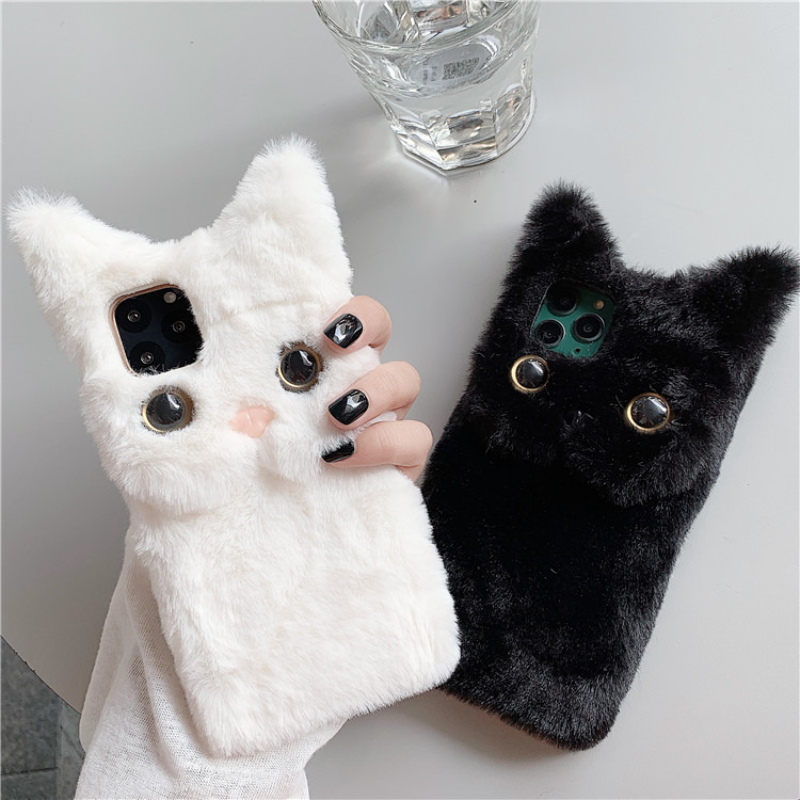 3D Cute Cartoon Cat Furry Plus - Phone Cases Iphone 13 review and price