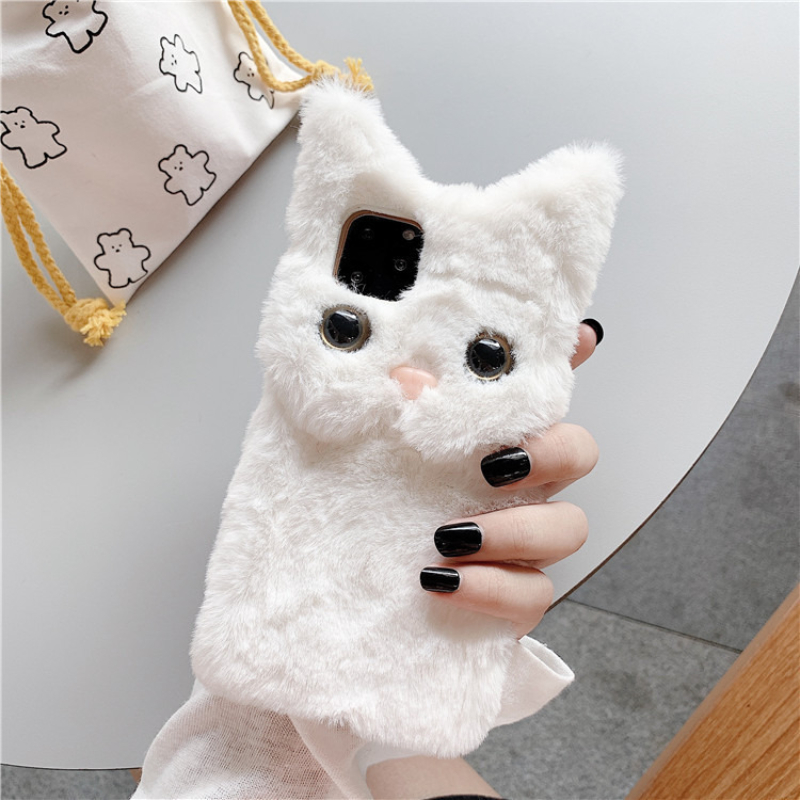 3D Cute Cartoon Cat Furry Plus - Phone Cases Iphone 13 review and price