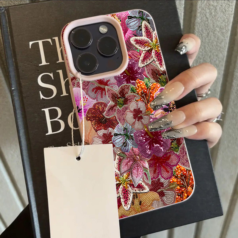 Luxurious Beaded Flower Lychee - Phone Cases Beach review and price
