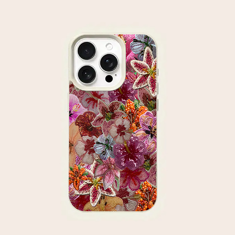 Luxurious Beaded Flower Lychee - Phone Cases Beach review and price