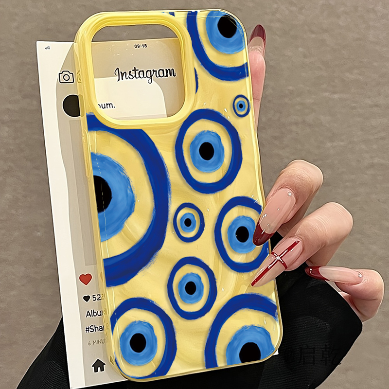 Retro Blue Eye Design TPU Phon - Phone Cases Beach review and price