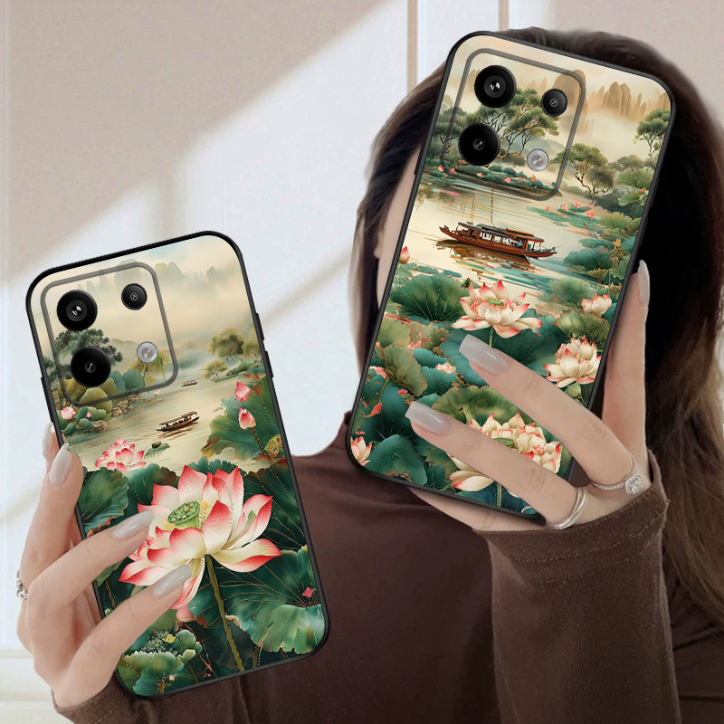 Ship and Red Lotus For Redmi N - Phone Cases India review and price