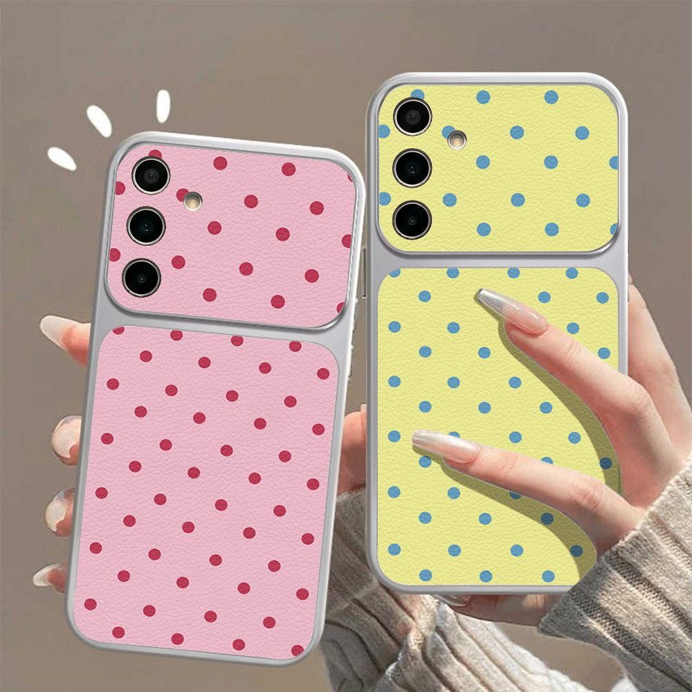 Candy Color Dots Lychee Phone  - Phone Cases Leather review and price