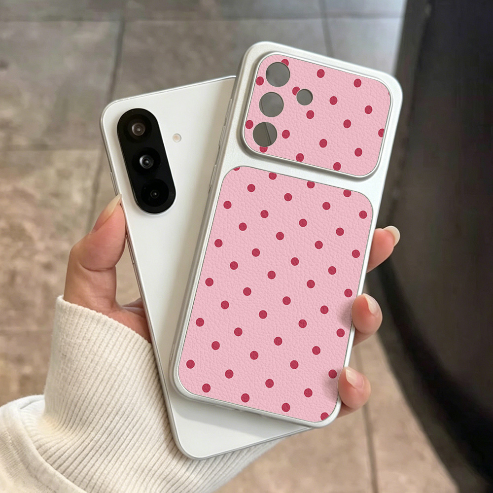 Candy Color Dots Lychee Phone  - Phone Cases Leather review and price