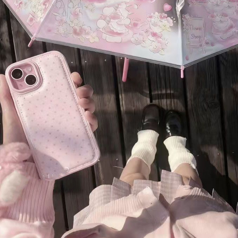 Ins Korean Trendy Cute Pink Po - Phone Cases Leather review and price