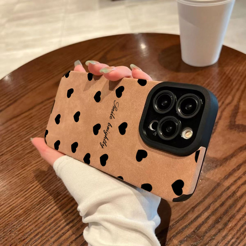 New Luxury Black Love Heart So - Phone Cases Leather review and price
