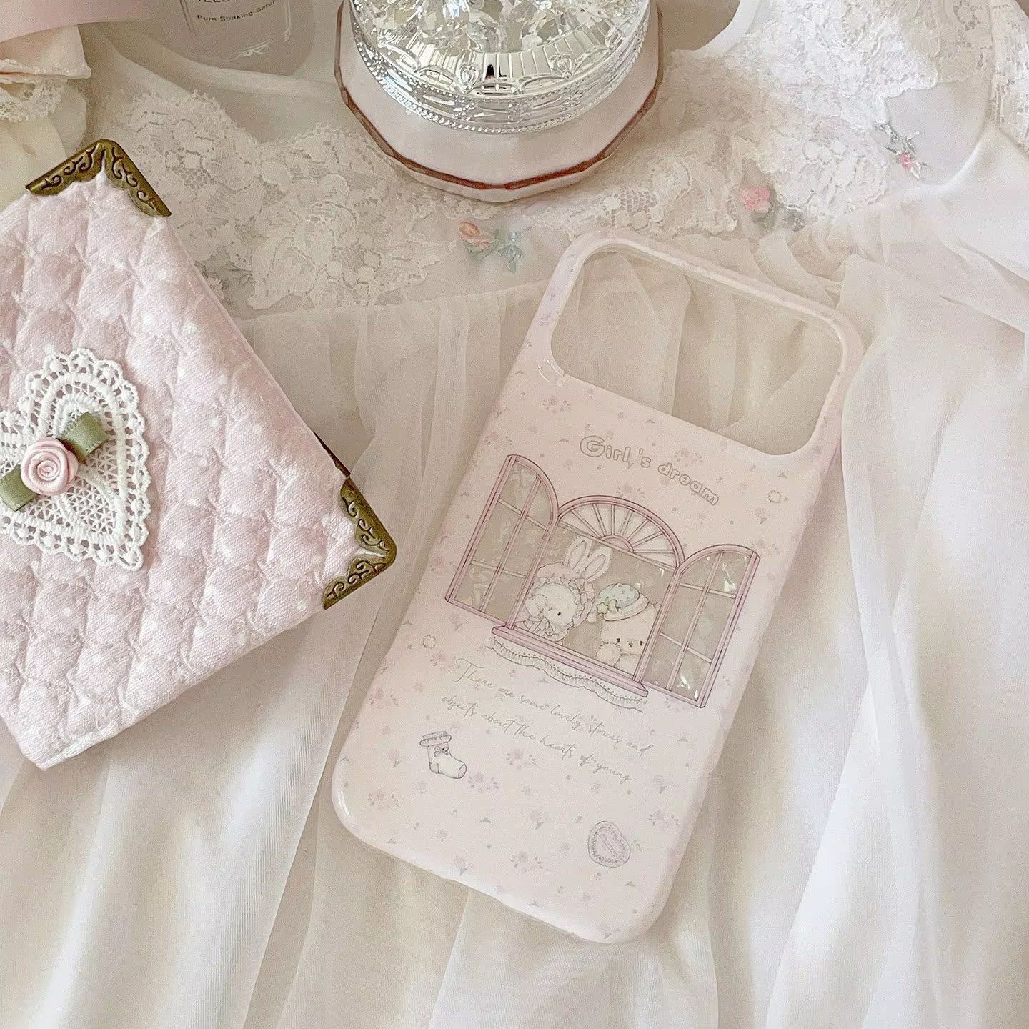 Kawaii Bunny Bear Floral Pink  - Phone Cases Cool Girl review and price