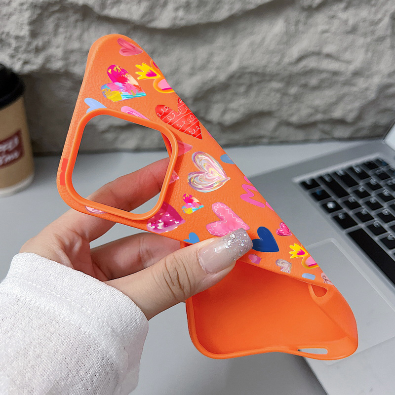 Heart Print Soft Phone Case Fo - Phone Cases Leather review and price
