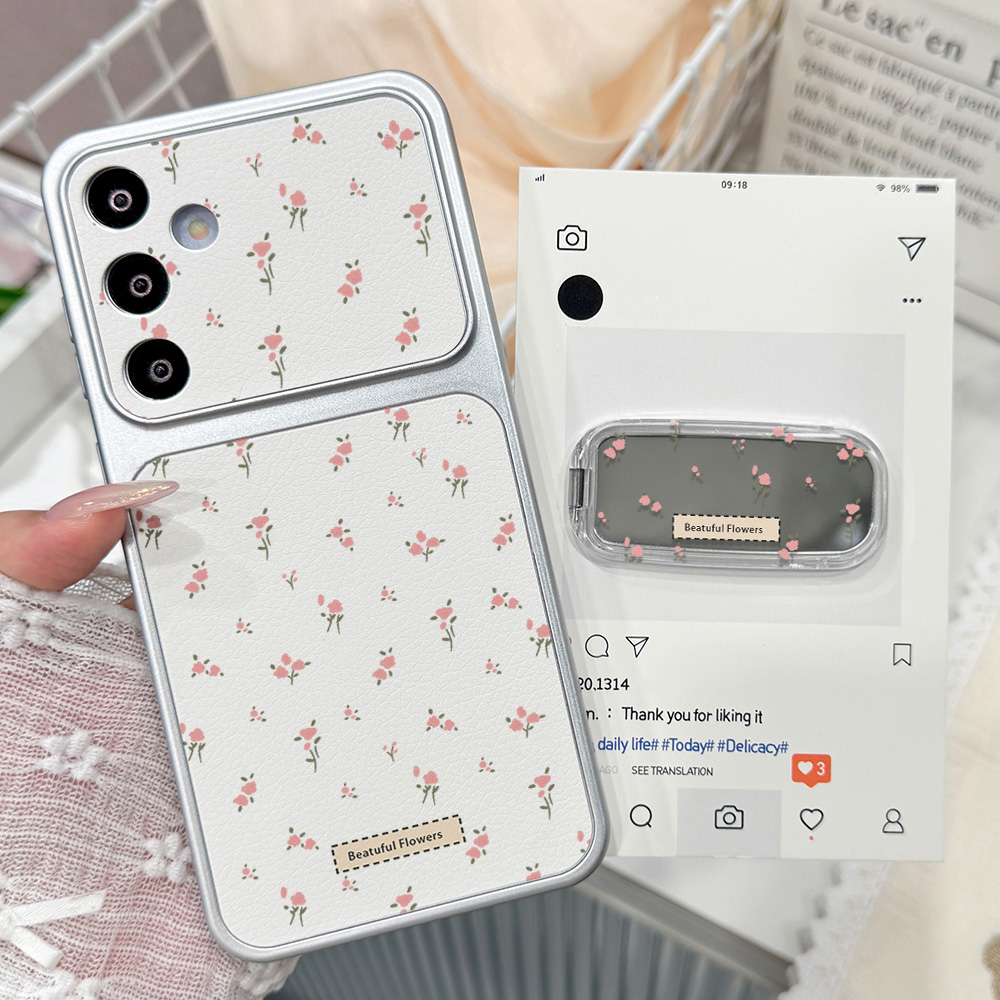 Cute Pink Floral Phone Case Fo - Phone Cases Leather review and price