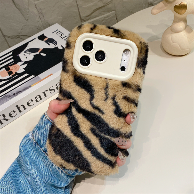 Luxury Zebra Pattern Fluffy Pl - Phone Cases Iphone 13 review and price