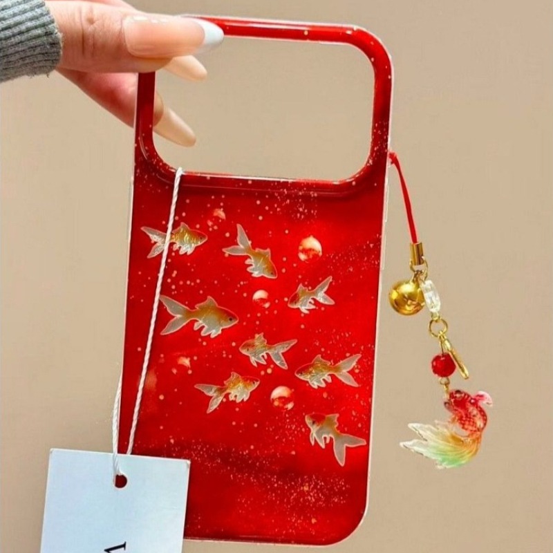 Lucky Red Glitter Goldfish & B - Phone Cases Redbubble review and price