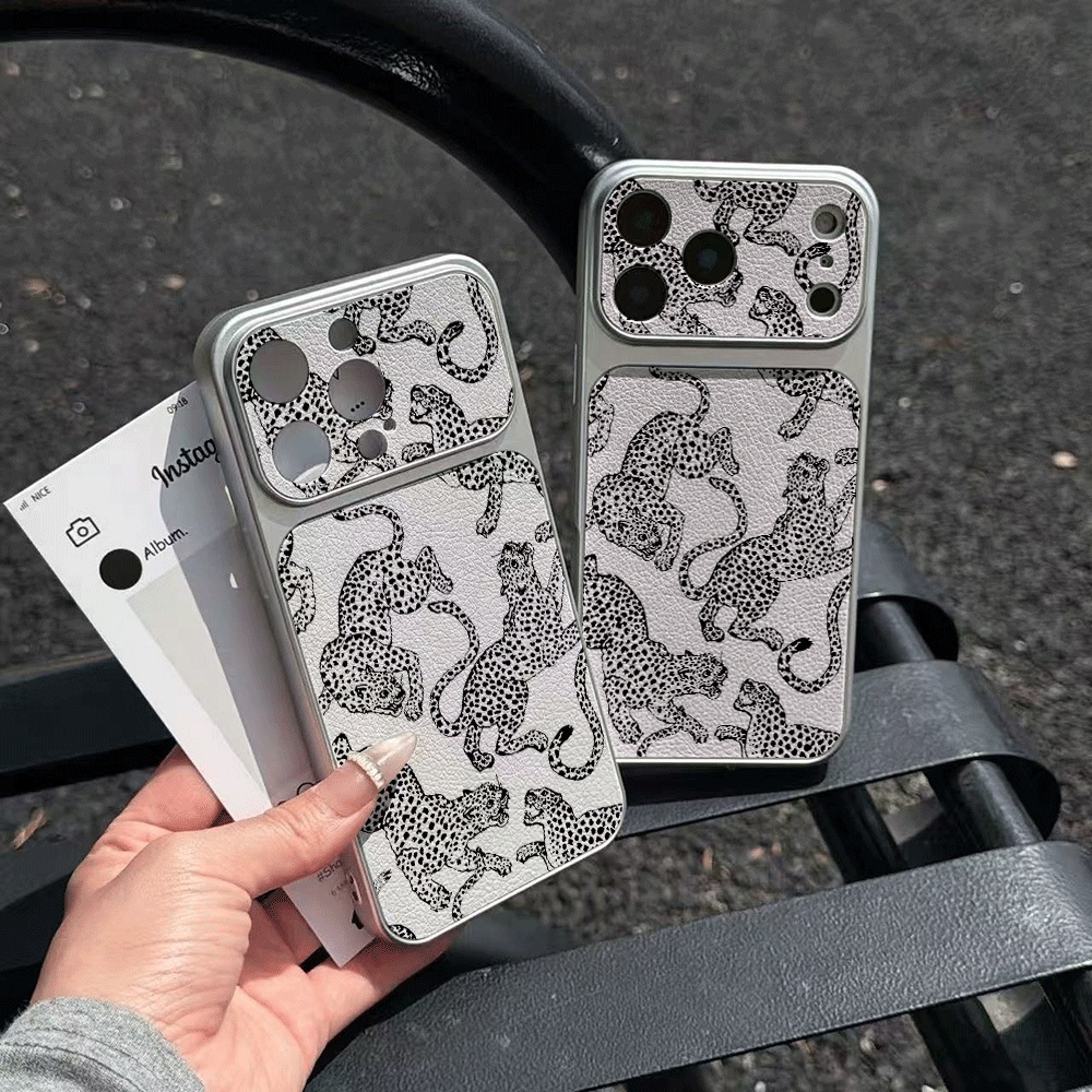 Retro Illustrated Leopard Phon - Phone Cases Leather review and price