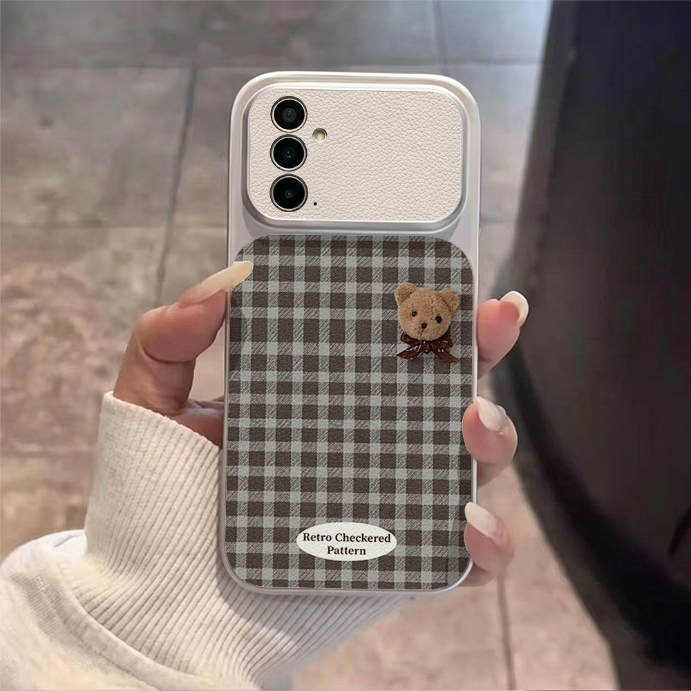 Cute Bear Phone Case For Samsu - Phone Cases Leather review and price