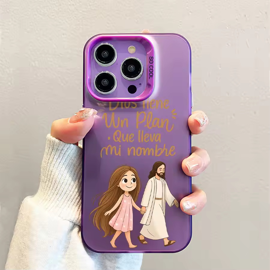Cute Girl Walking With God Mat - Phone Cases For Iphone 16 review and price
