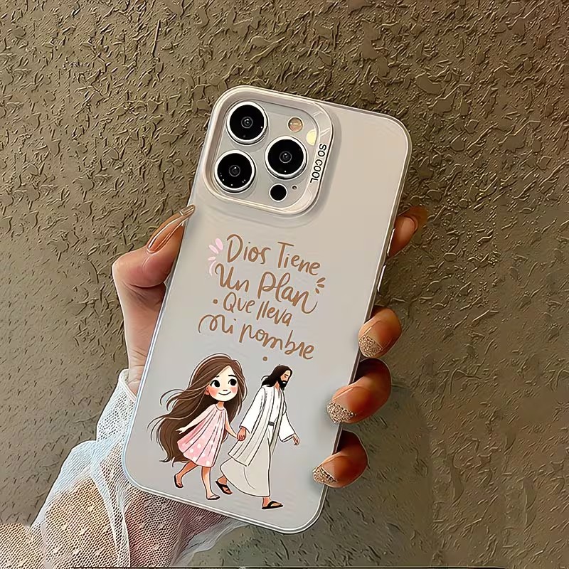 Cute Girl Walking With God Mat - Phone Cases For Iphone 16 review and price