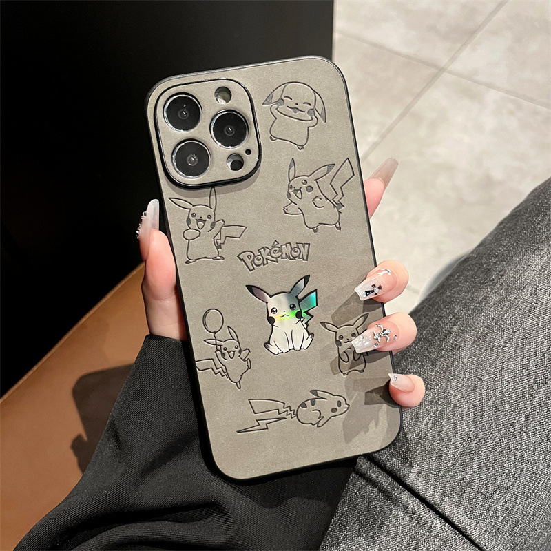 Cartoon Pikachu Faux Leather L - Phone Cases Leather review and price