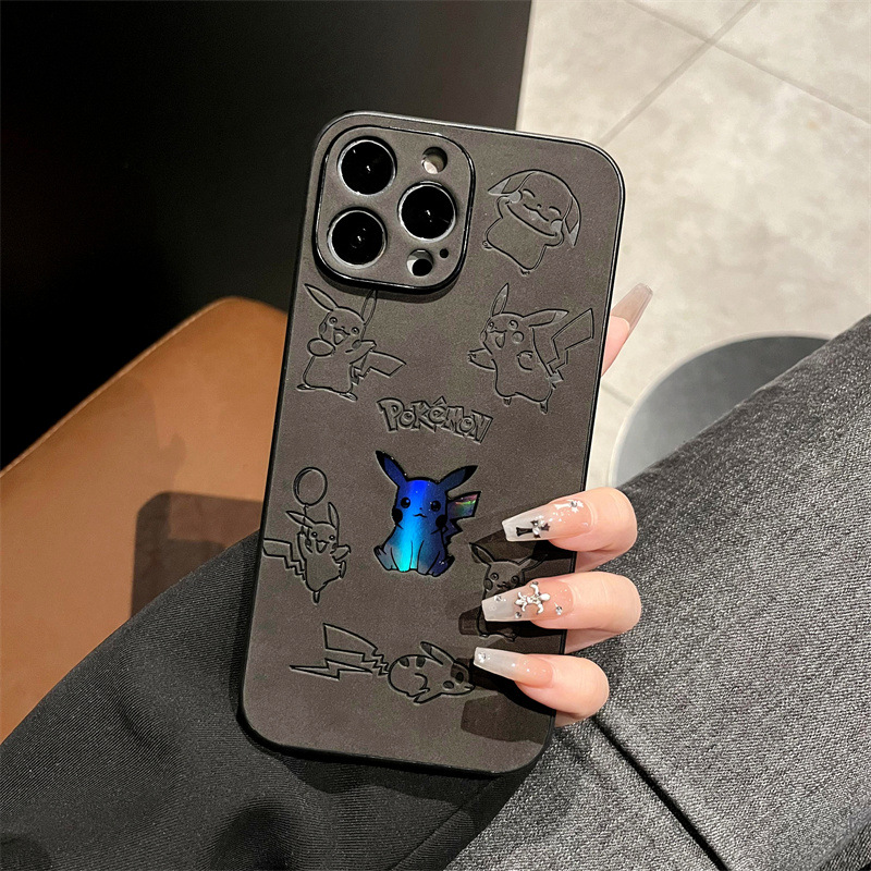 Cartoon Pikachu Faux Leather L - Phone Cases Leather review and price