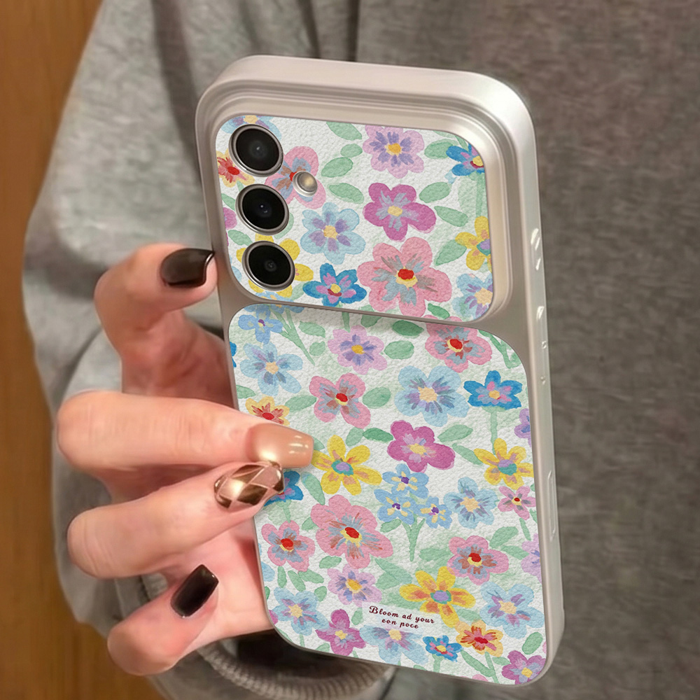 Colorful Floral Leather Phone  - Phone Cases Leather review and price