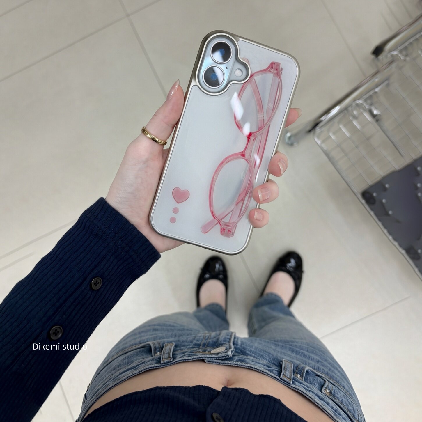 Korean ins Girl Heart Pink Gla - Phone Cases Cool Girl review and price