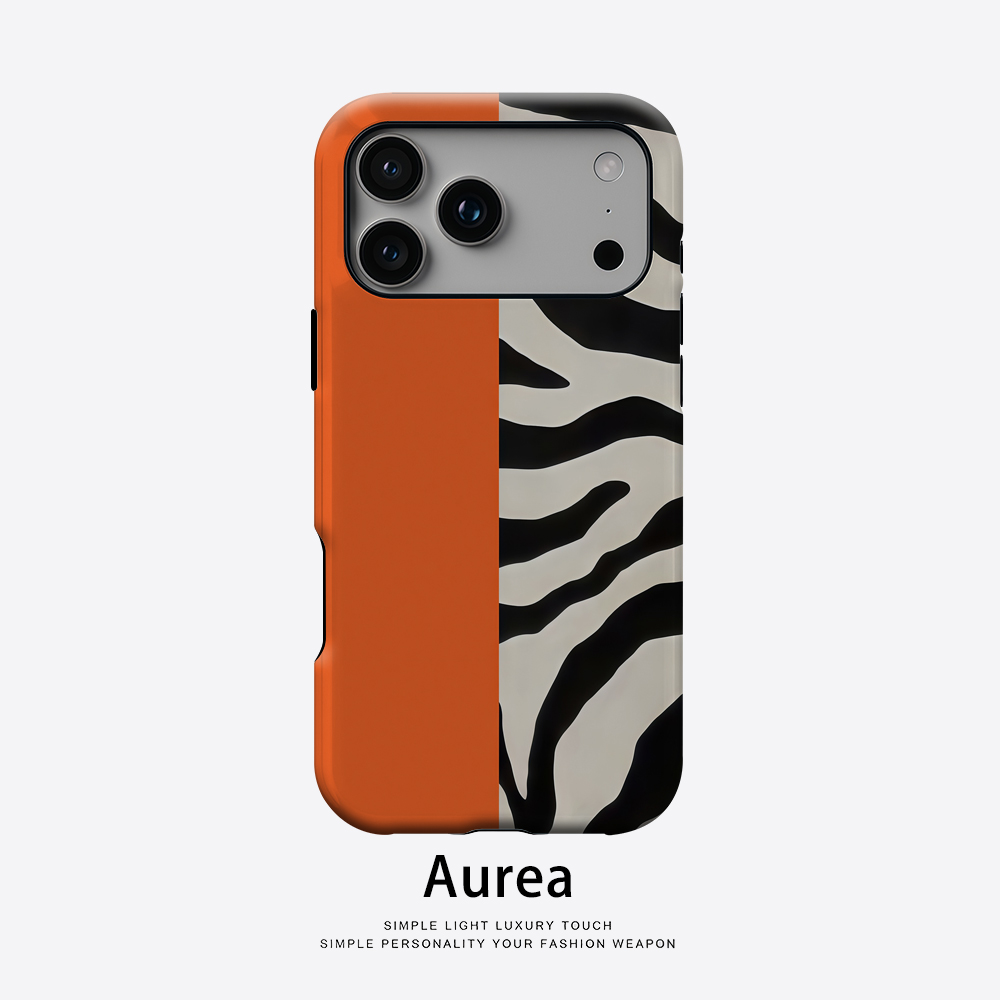 Orange Black Zebra Color Block - Phone Cases Zebra review and price