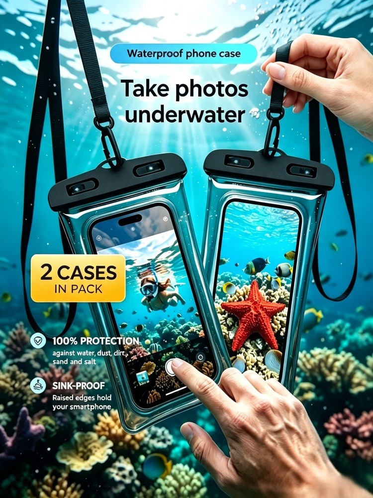 2-piece Waterproof Phone Pouch - Phone Cases Beach review and price